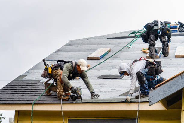 Professional Gutter Installation technician working in Barclay, MD